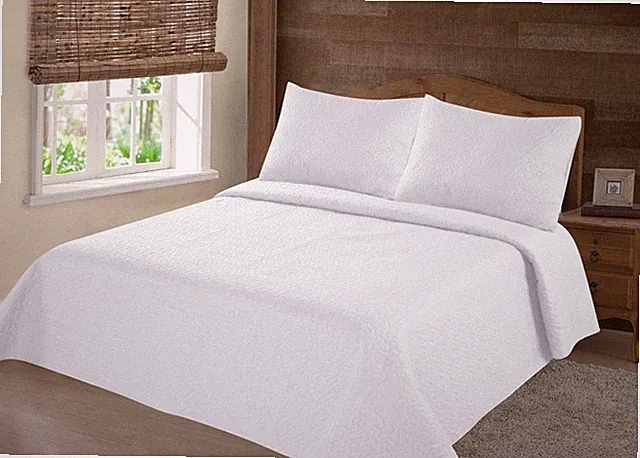 2/3 PC Stippling Stitch Bed Dressing Bedding Quilt Set Bedspread W/Shams NENA