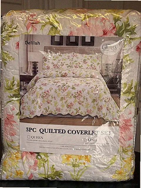 Glory Home Design Delilah Rose 3 Piece Quilted Coverlet Set With Shams King Size