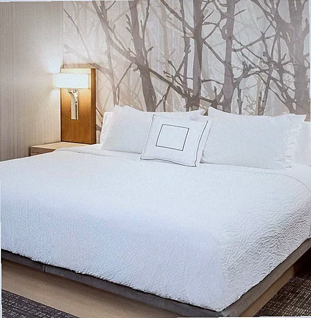 Marriott International Cobblestone Wash Activated Ripple Texture King Coverlet