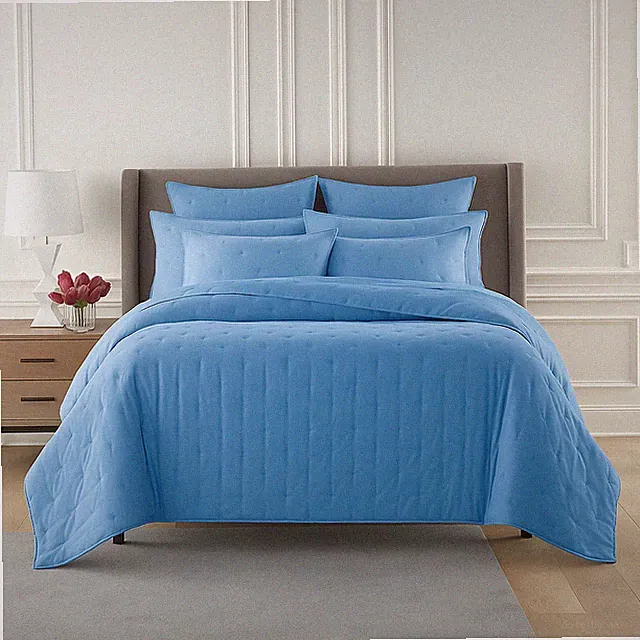Sky Turfed Coverlet Set King(king Coverlet & 2 King Pillow Shams)-Blue